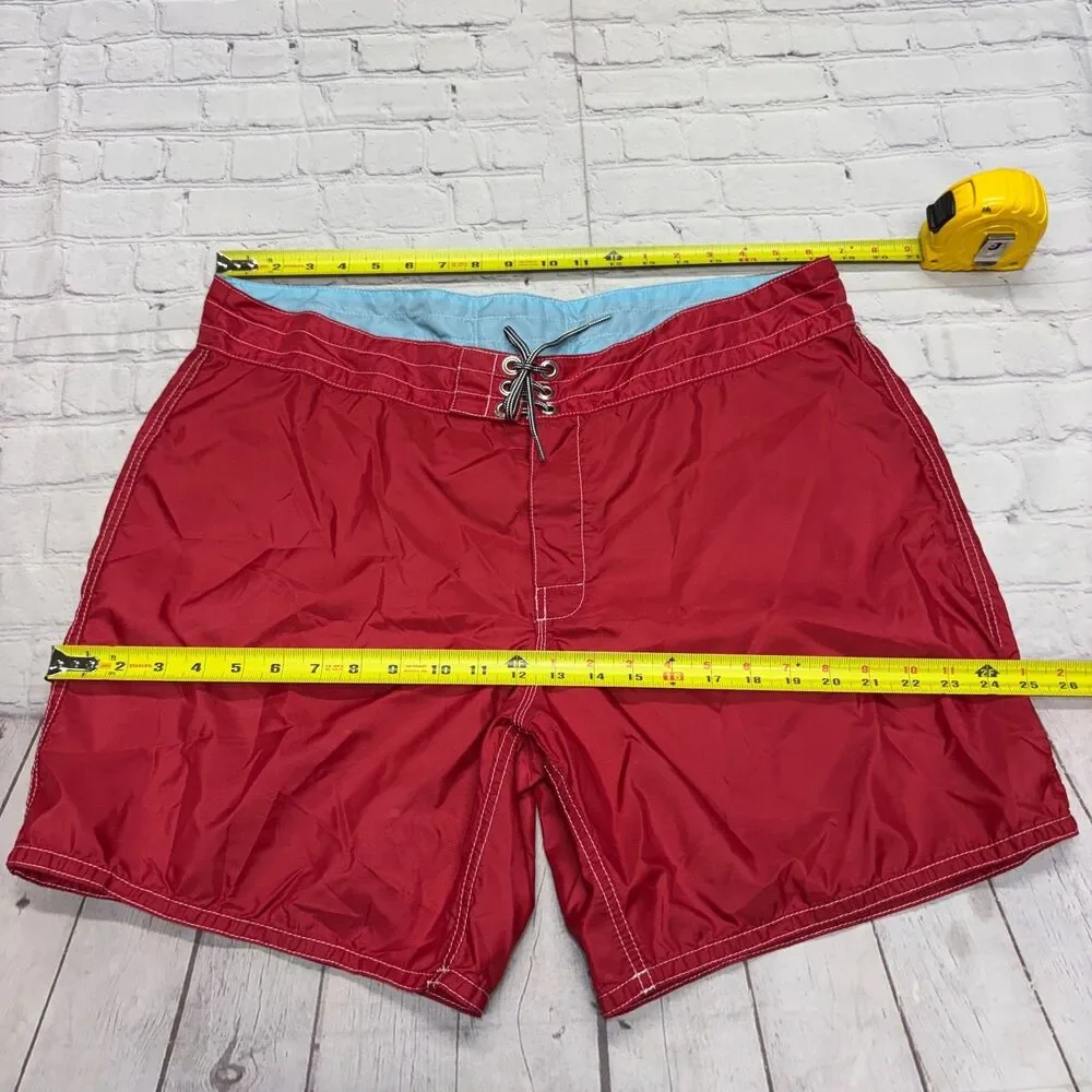 Birdwell Beach Britches Men Board Swim Trunks Shorts Size 40 Red C133 -24